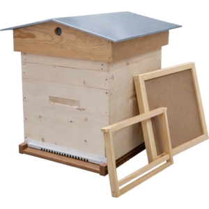 Ruche bois 10c plateau Nicot toit chalet