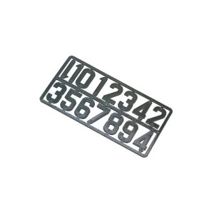 Chiffres plastiques la plaque